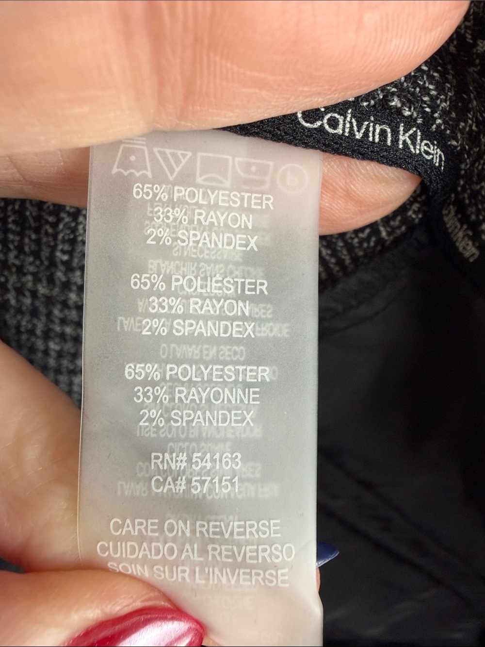 Calvin Klein Plus Size Charcoal Glen Plaid Dress Pants - Picture 9 of 15